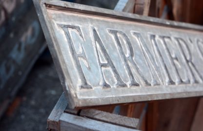 Vintage Stamped Farmer's Market Sign 4