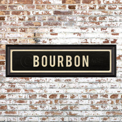 Framed Bourbon Placquard