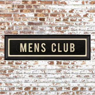 Framed Mens Club Placquard