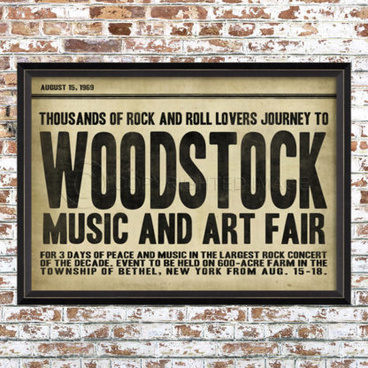 Woodstock Festival Print