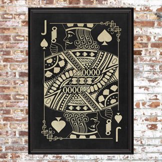 Framed Black Jack of Spades Print