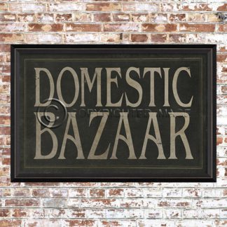 Framed Domestic Bazaar Print