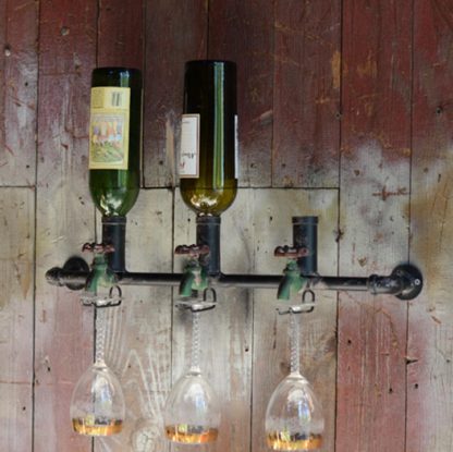 Wine Bottle Spigot Display