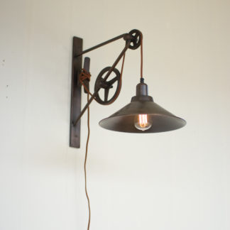 kalalou double pulley wall sconce light
