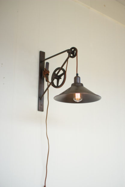 kalalou double pulley wall sconce light