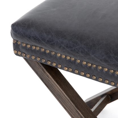 Elyse Leather Ottoman Smoke - Image 5