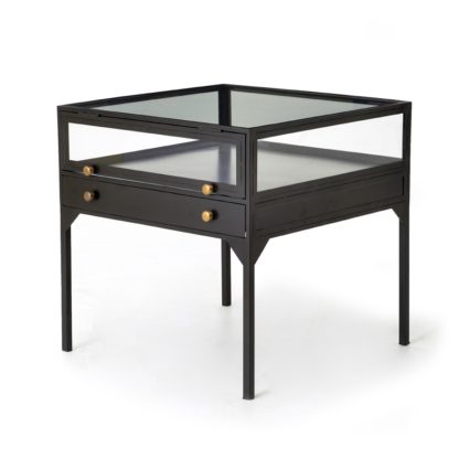 four hands shadow box end table