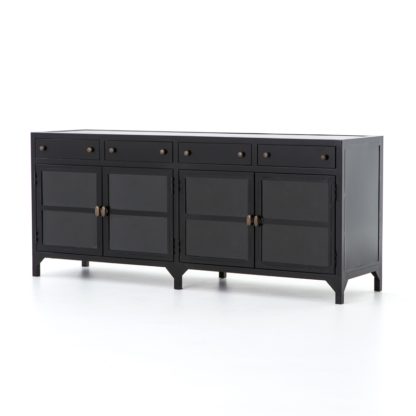 four hands shadow box media console