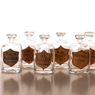 hand-painted apothecary bottles