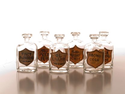 hand-painted apothecary bottles