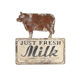 vintage milk metal sign