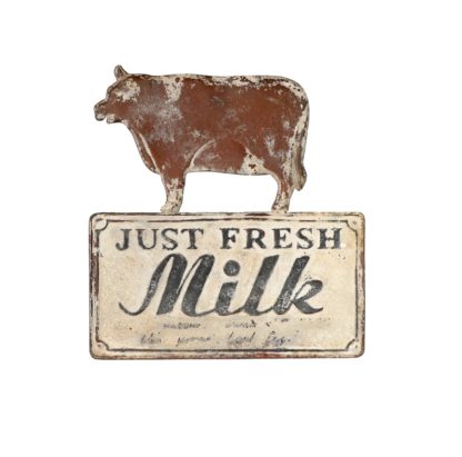 vintage milk metal sign