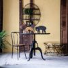 vintage iron crank table
