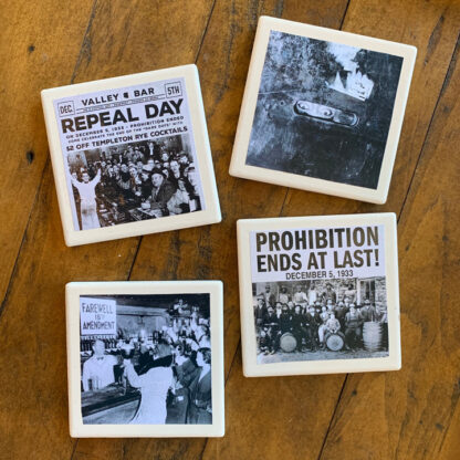 Stone Drink Coasters (Set of 4)- Prohibition