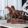 vintage rusted metal horses