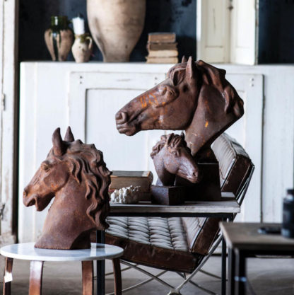 vintage rusted horse head