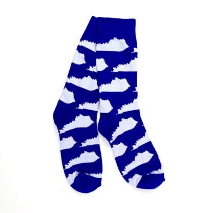 Kentucky Shape Socks (Blue and White)