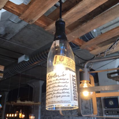 Recycled Booker's Bourbon Bottle Pendant Light