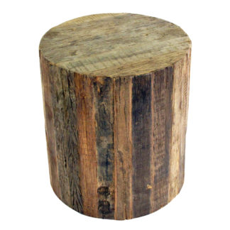 Reclaimed Wood Rolling Stool
