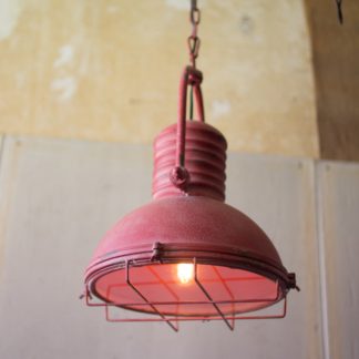 Red Metal Pendant Light