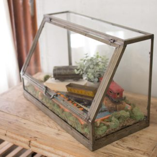 Glass and Metal Display Cabinet