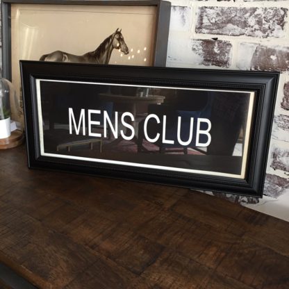 MENS CLUB Framed Print