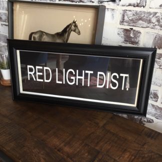 RED LIGHT DISTRICT Framed Print