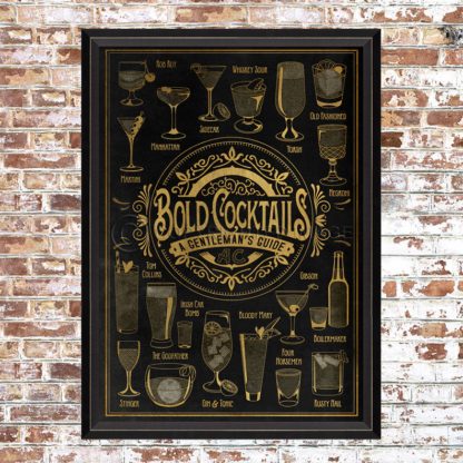 Framed Bold Cocktails Print