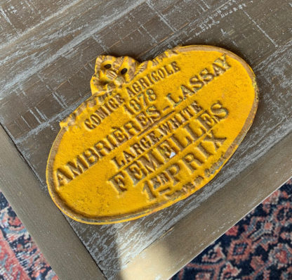 French Cast Iron Sign (Yellow)