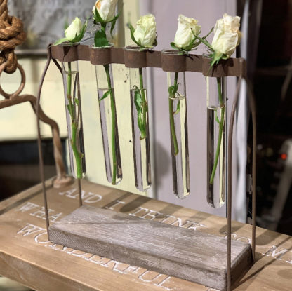 Glass Tube Floral Rack