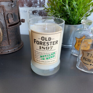 Recycled Old Forester 1897 Whiskey Candle