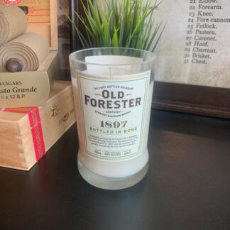 Recycled Old Forester 1897 Whiskey Candle