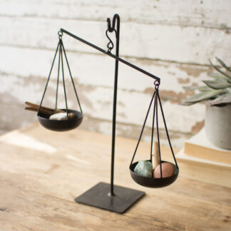 Recycled Metal Scale on Stand