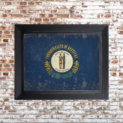 Distressed Kentucky Flag Framed Print