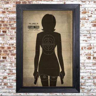 FEMALE TARGET SILHOUETTE Framed Print