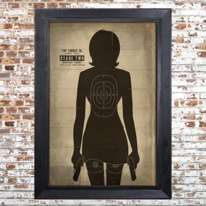 FEMALE TARGET SILHOUETTE Framed Print