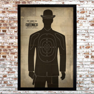 MALE TARGET SILHOUETTE Framed Print