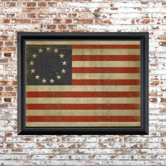 Distressed Betsy Ross Flag Framed Print