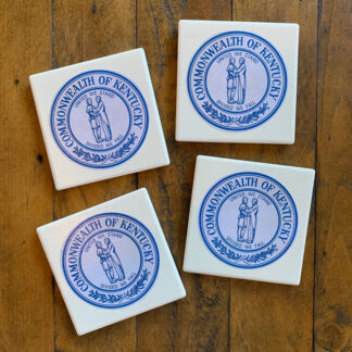 Stone Drink Coasters (Set of 4)- Commonwealth Seal