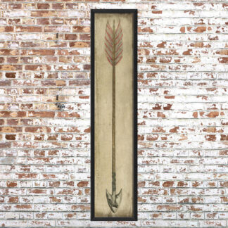 Framed Red Feather Arrow Print