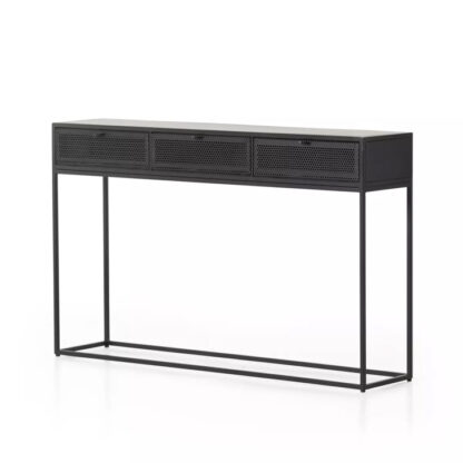 Hendrick Metal Console Table- Black