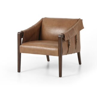Bauer Leather Chair- Warm Taupe