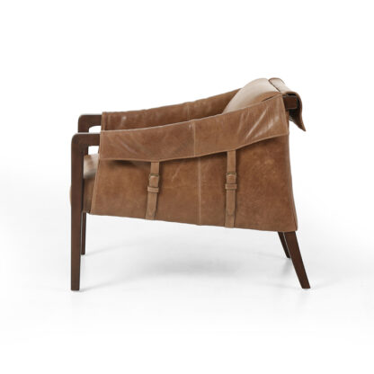 Bauer Leather Chair- Warm Taupe