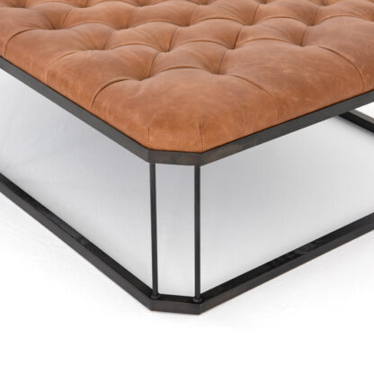 Isle Leather Cocktail Ottoman