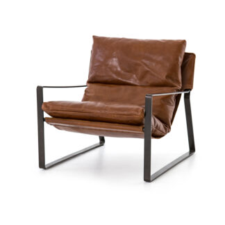 Emmett Leather Sling Chair- Dakota Tobacco