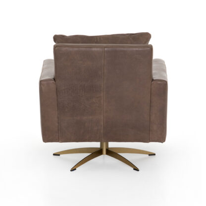 Lyndon Swivel Chair- Dakota Fossil Leather