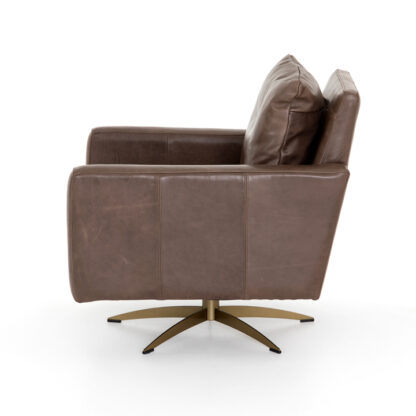 Lyndon Swivel Chair- Dakota Fossil Leather - Image 5