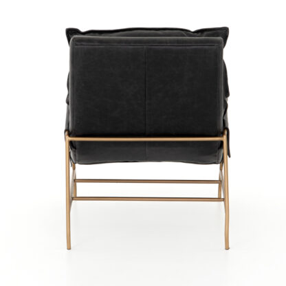 Taryn Leather Chair- Sonoma Black