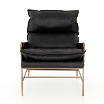 Taryn Leather Chair- Sonoma Black