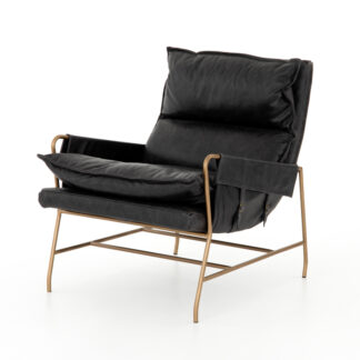 Taryn Leather Chair- Sonoma Black